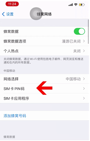 港南苹果14维修网分享如何给iPhone14的SIM卡设置密码 